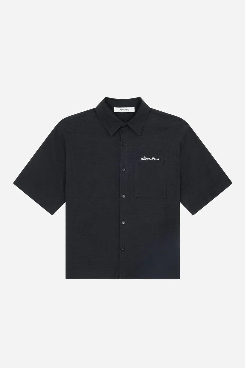 Cropped Seersucker Summer Shirt