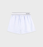 Serif Logo Oxford Boxer - Blue/White Thin Stripe