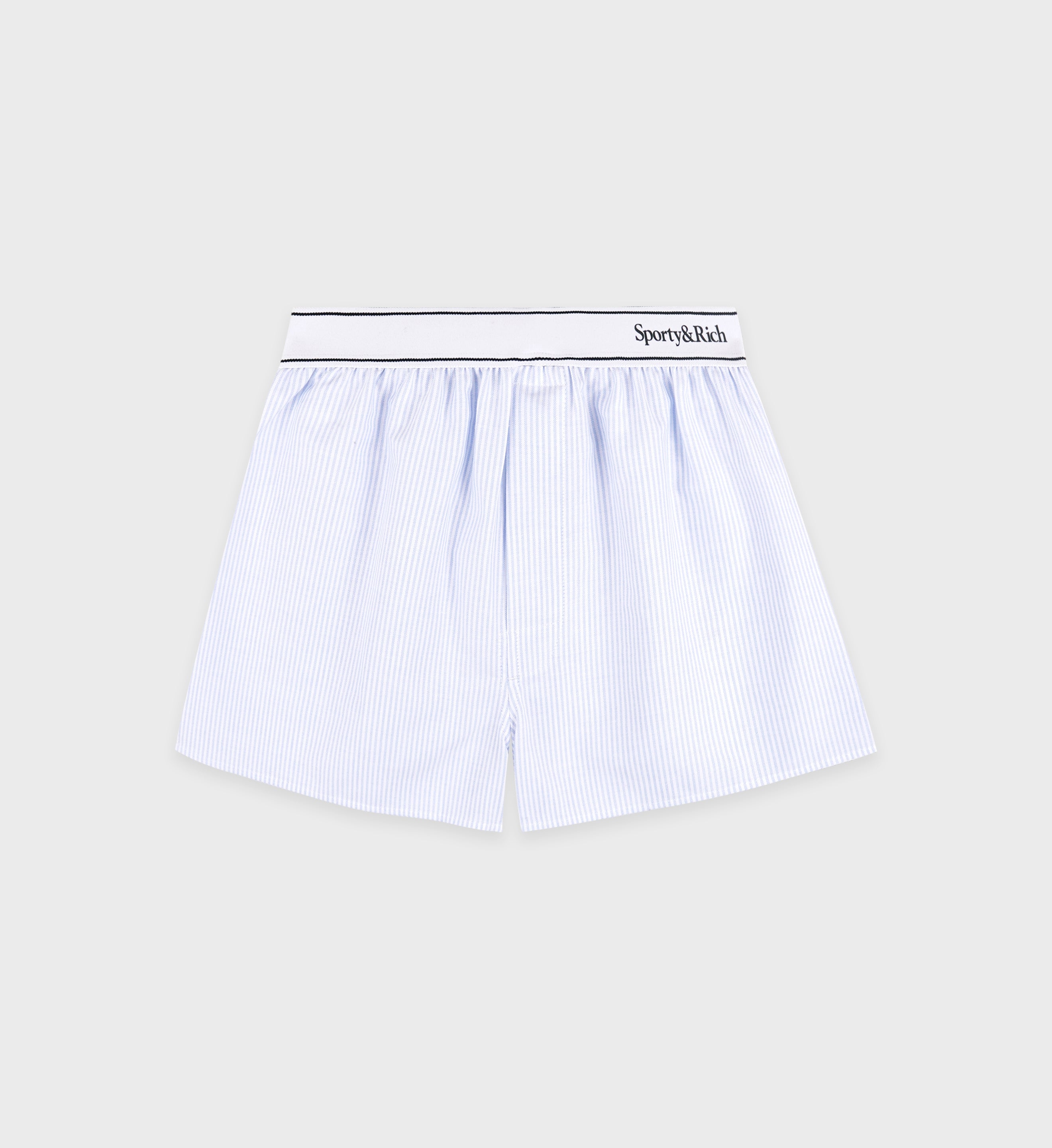 Serif Logo Oxford Boxer - Blue/White Thin Stripe