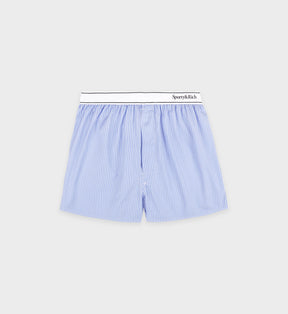Serif Logo Boxer Short - Light Blue Striped/White
