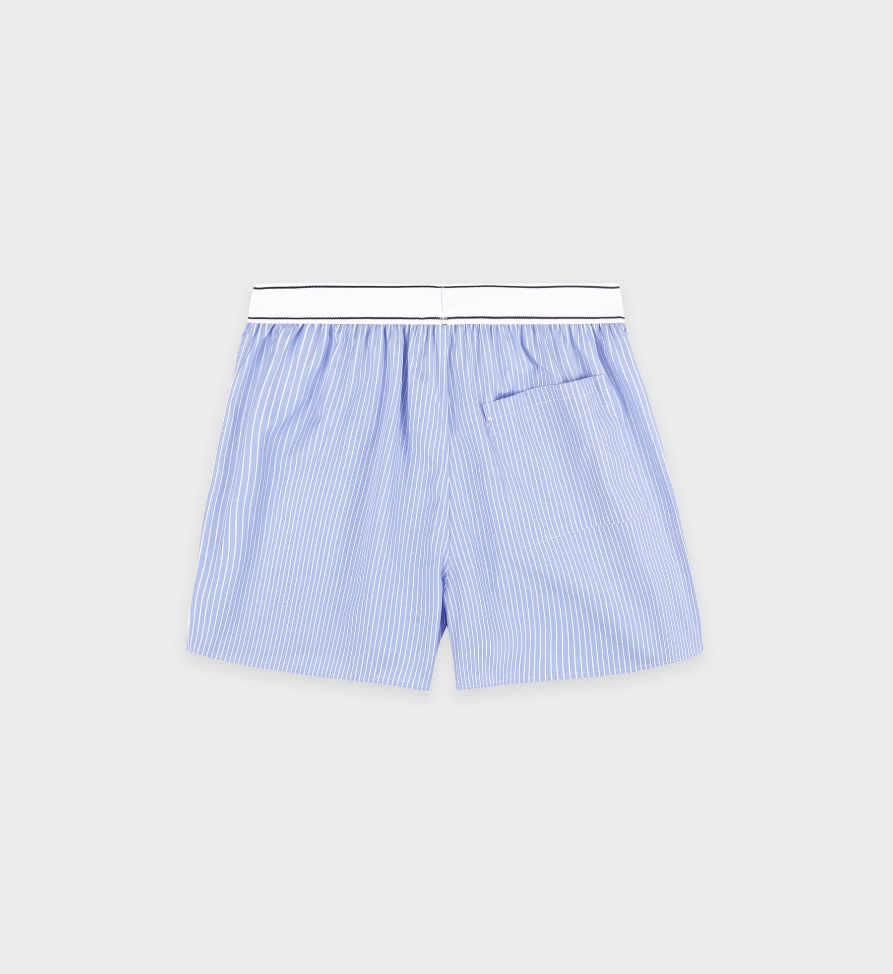 Serif Logo Boxer Short - Light Blue Striped/White