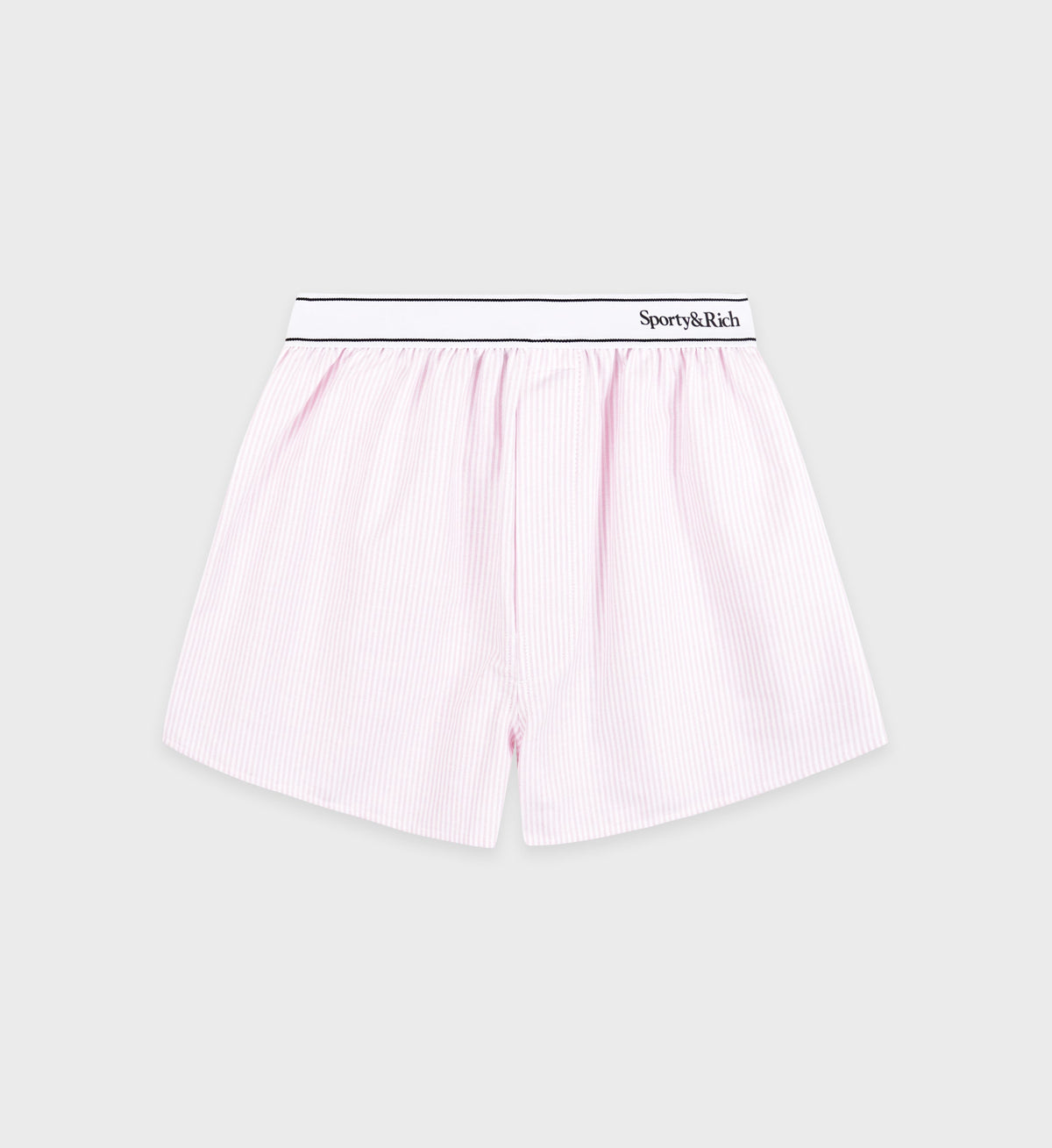 Serif Logo Oxford Boxer - Pink/White Thin Stripe