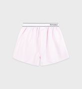 Serif Logo Oxford Boxer - Pink/White Thin Stripe