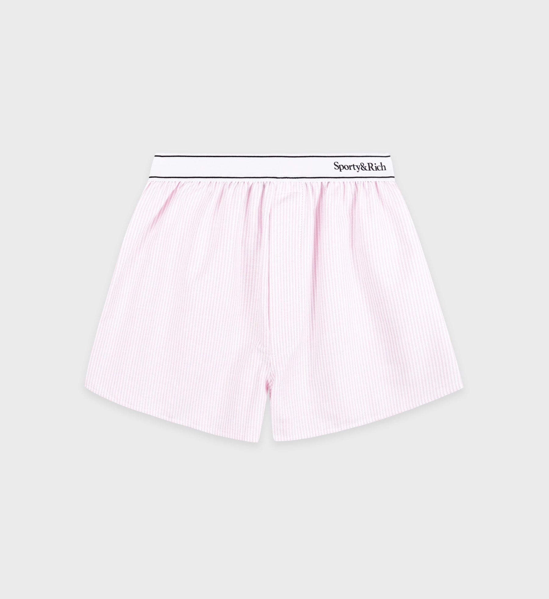 Serif Logo Oxford Boxer - Pink/White Thin Stripe