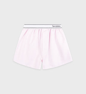 Serif Logo Oxford Boxer - Pink/White Thin Stripe