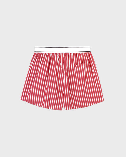 Serif Logo Boxer - Ruby Stripe
