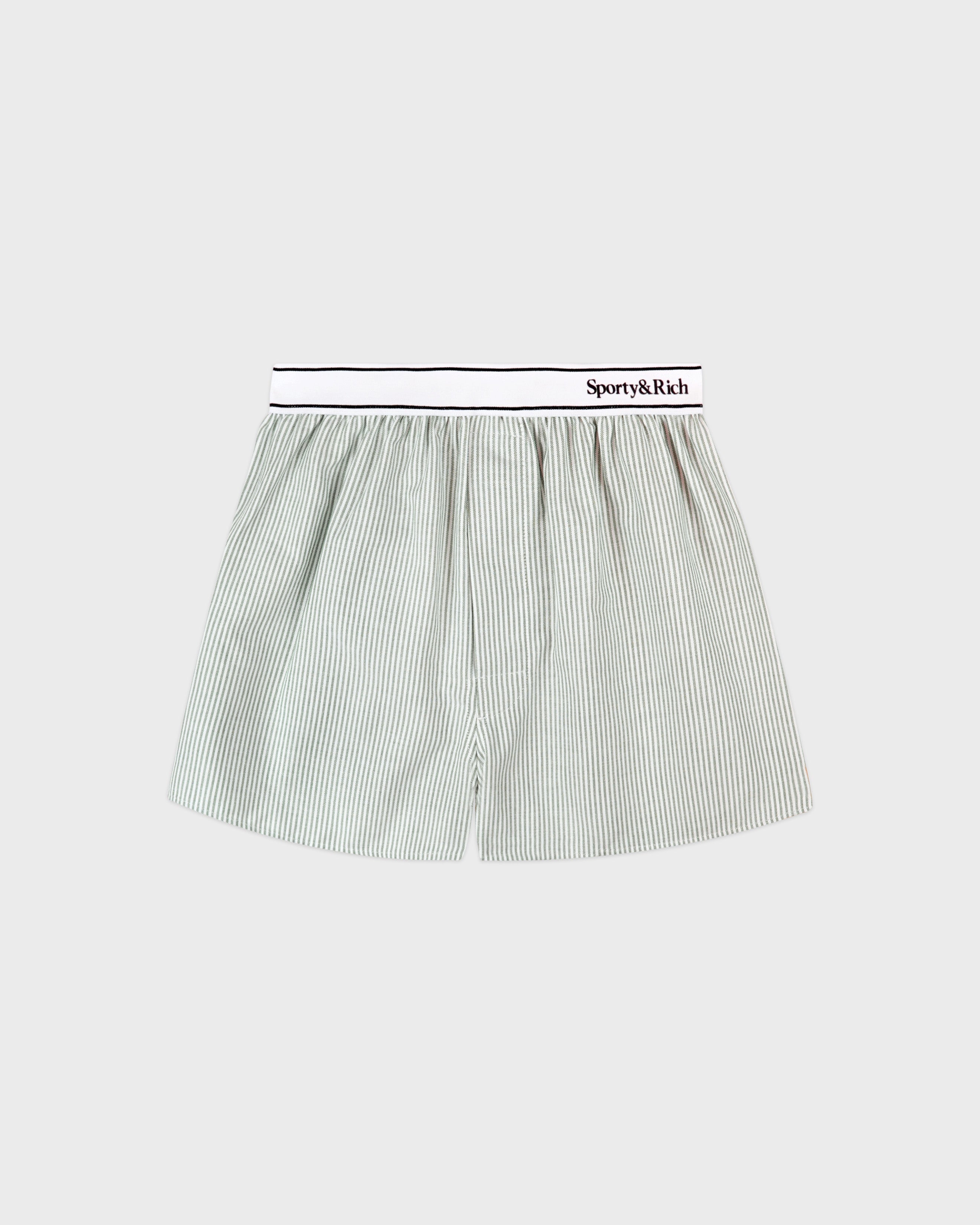 Serif Logo Oxford Boxer - Forest striped