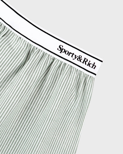 Serif Logo Oxford Boxer - Forest striped