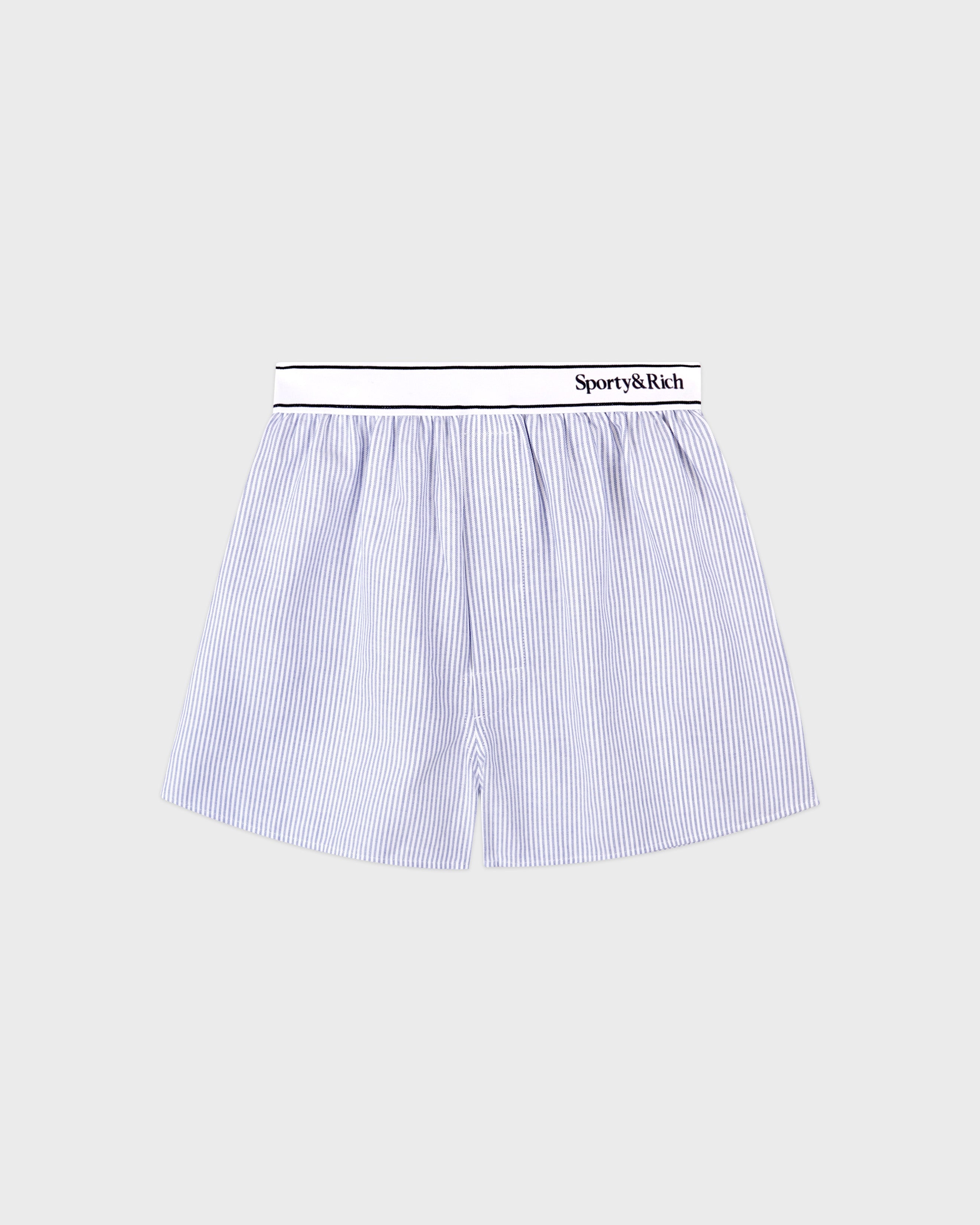 Serif Logo Oxford Boxer - Navy Stripe