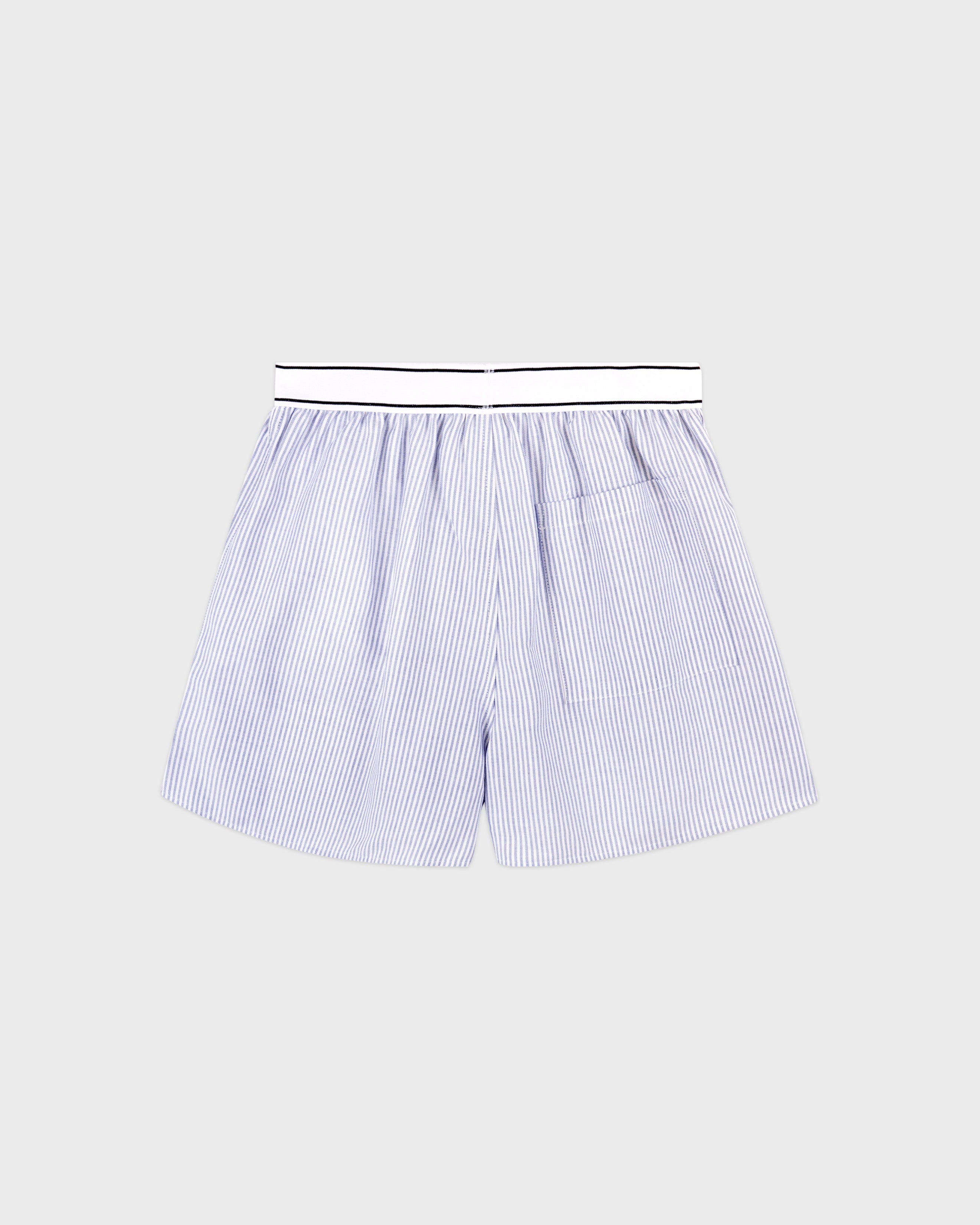 Serif Logo Oxford Boxer - Navy Stripe