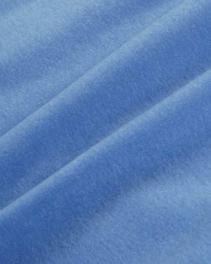 Serif Logo Buttoned Polar Sweatshirt - Azure/Light Navy
