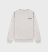 Serif Logo Crewneck - Heather Gray/Navy