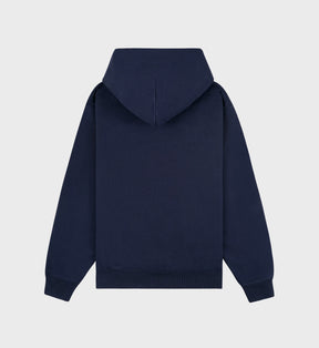 Serif Logo Hoodie - Navy/White