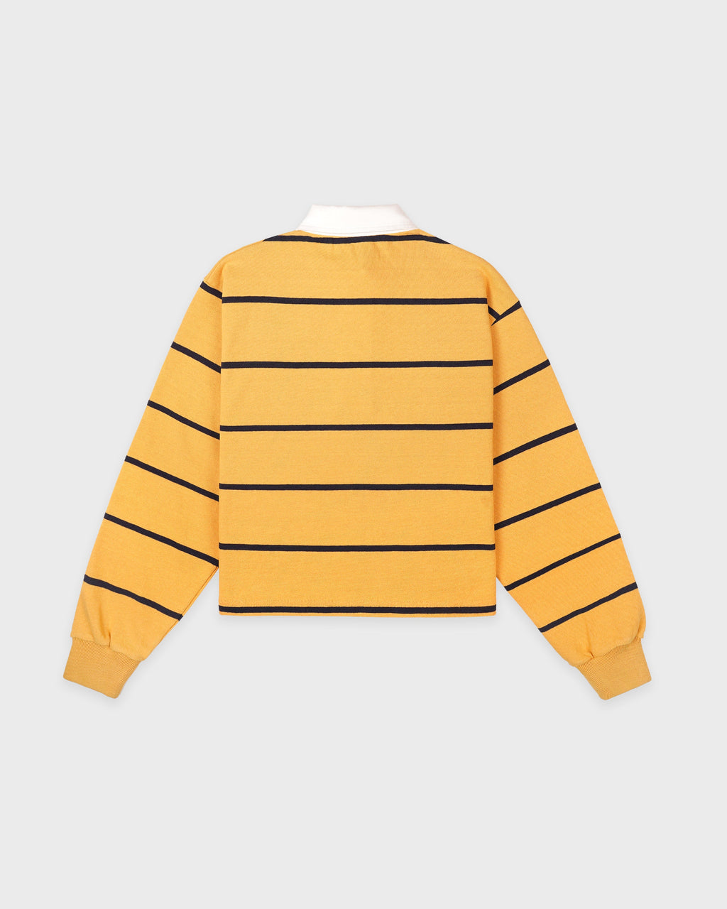 Serif Logo Rugby Polo - Faded Gold/White/Navy