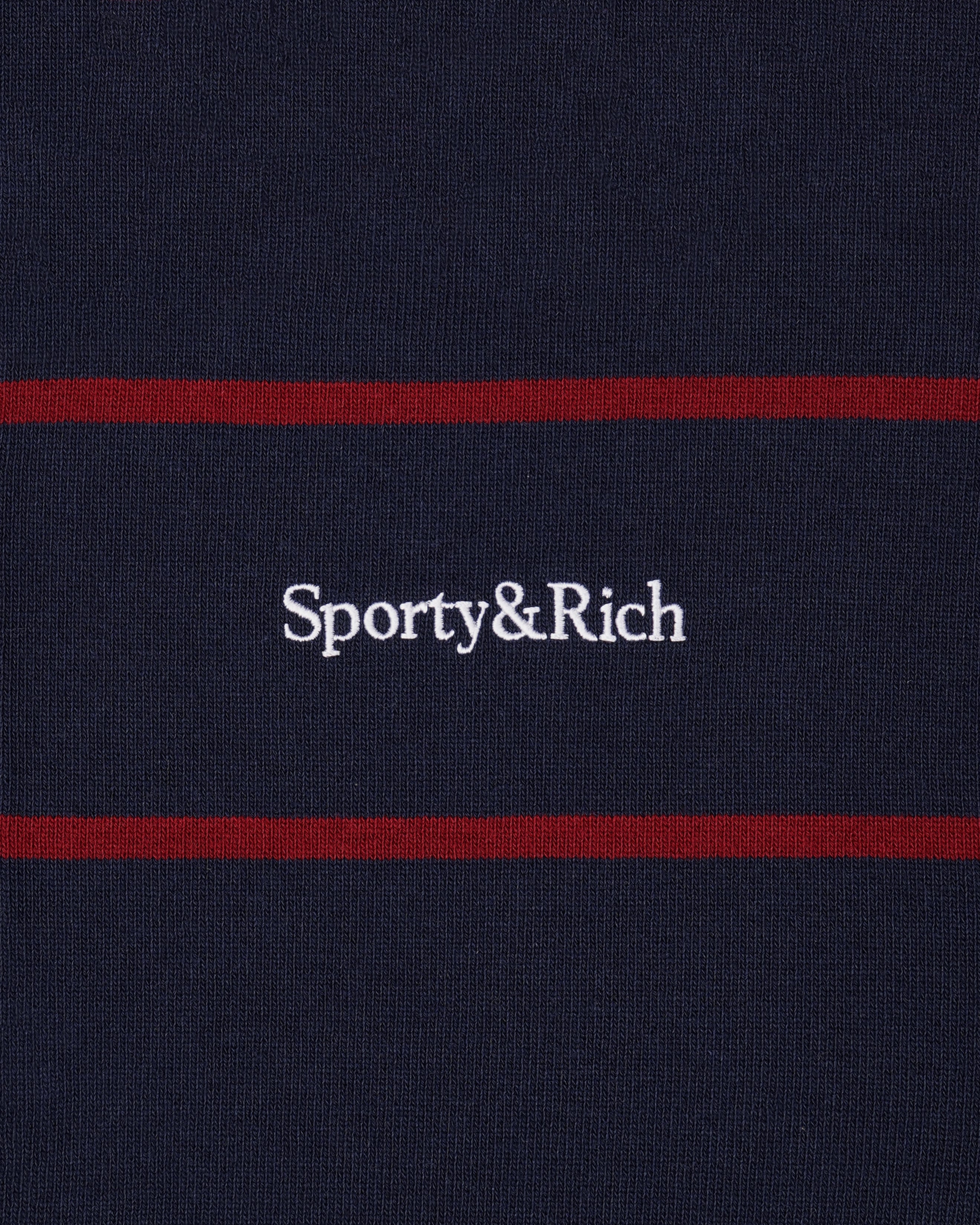 Serif Logo Rugby Polo - Navy/White/Merlot