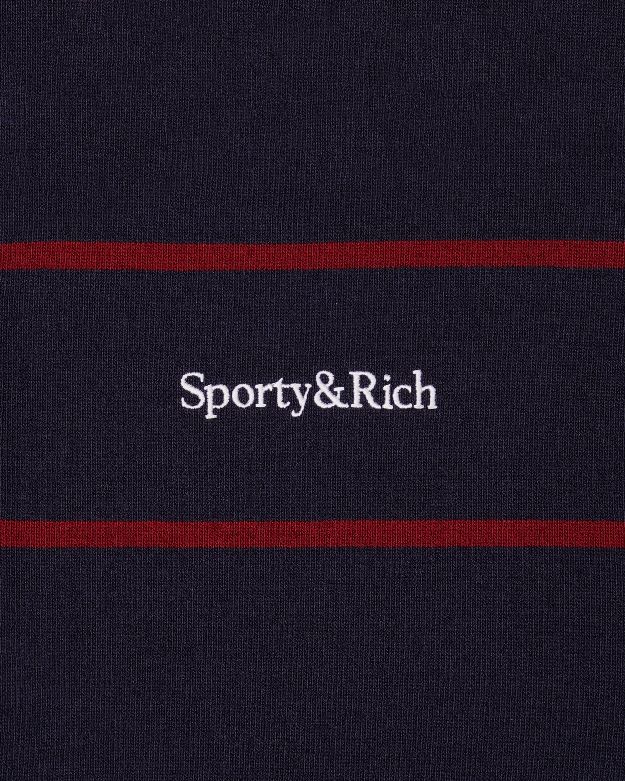 Serif Logo Rugby Polo Men - Dark Navy/White/Merlot