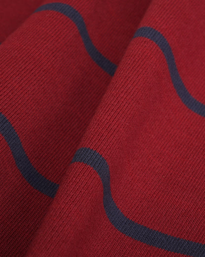 Serif Logo Rugby Polo Men - Merlot/White/Dark Navy