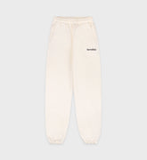 Serif Logo Sweatpant - Cream/Navy