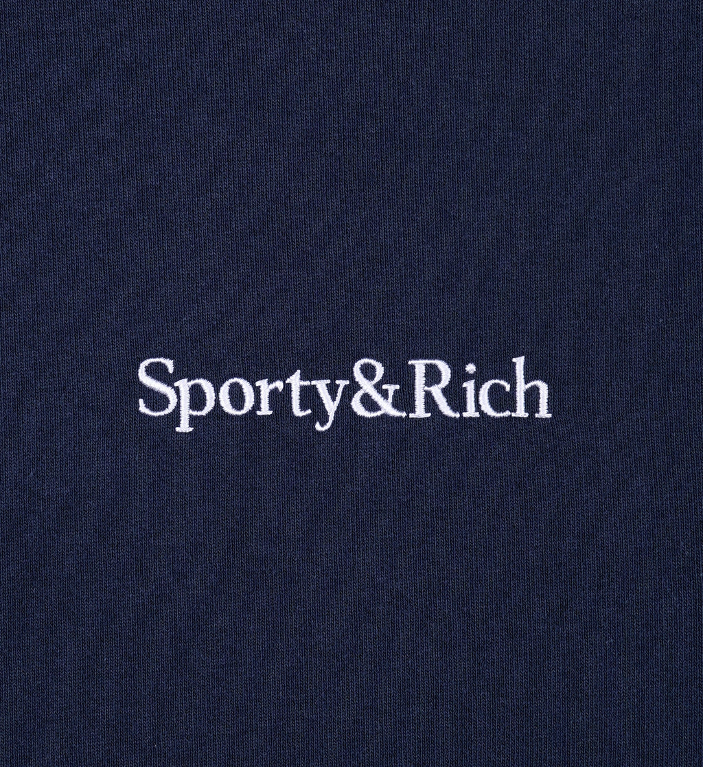 Serif Logo Sweatpant - Navy/White
