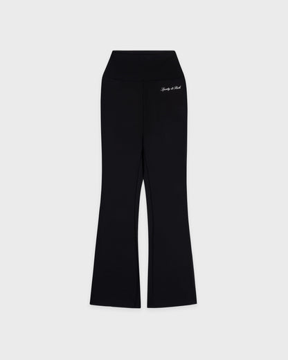 Signature Logo Flared Legging - Black/White