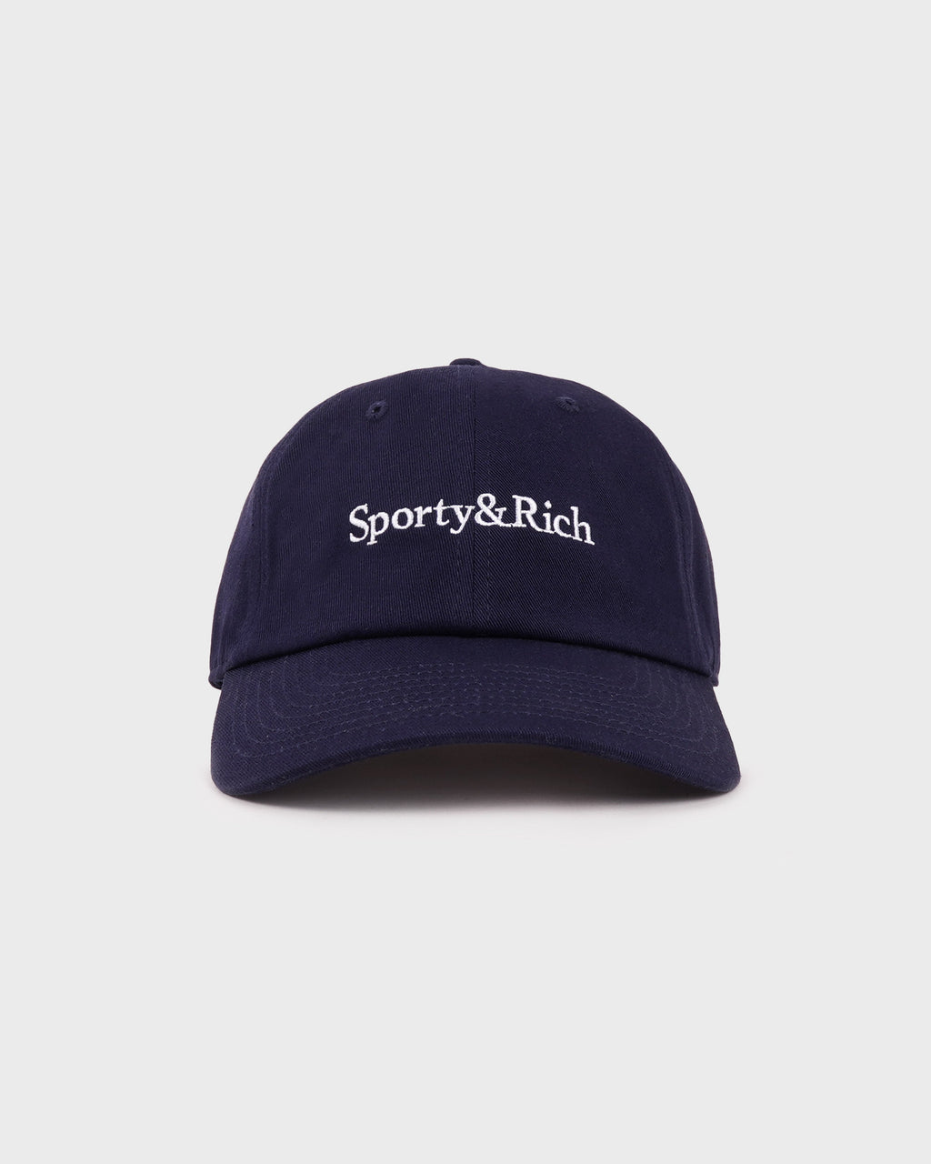 Serif Logo Hat - Navy/White