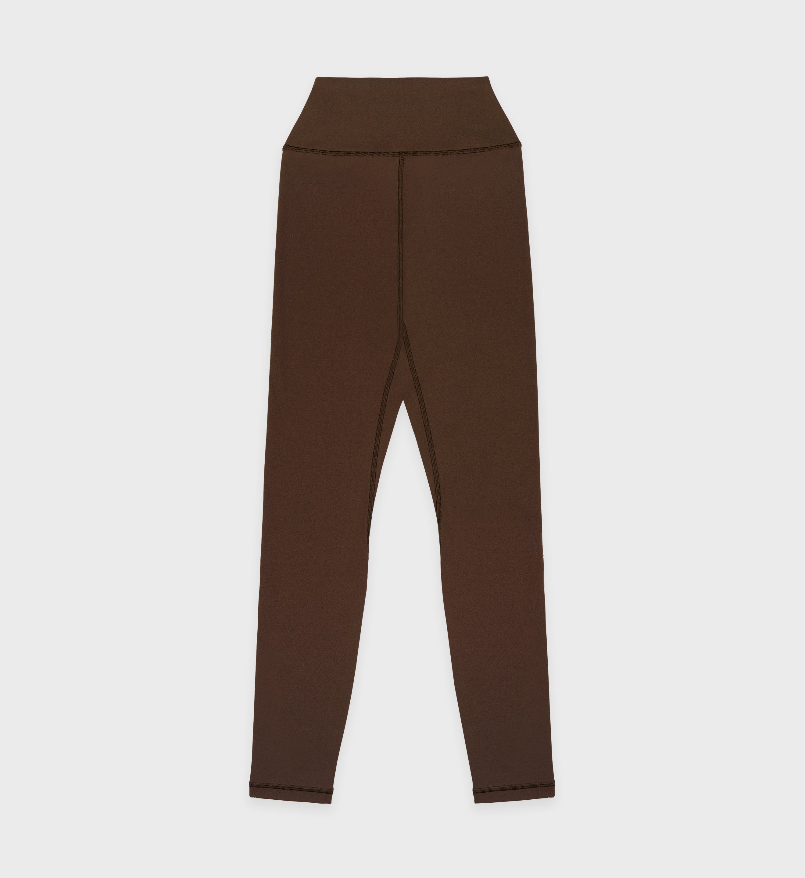 Serif Logo Legging - Chocolate/White