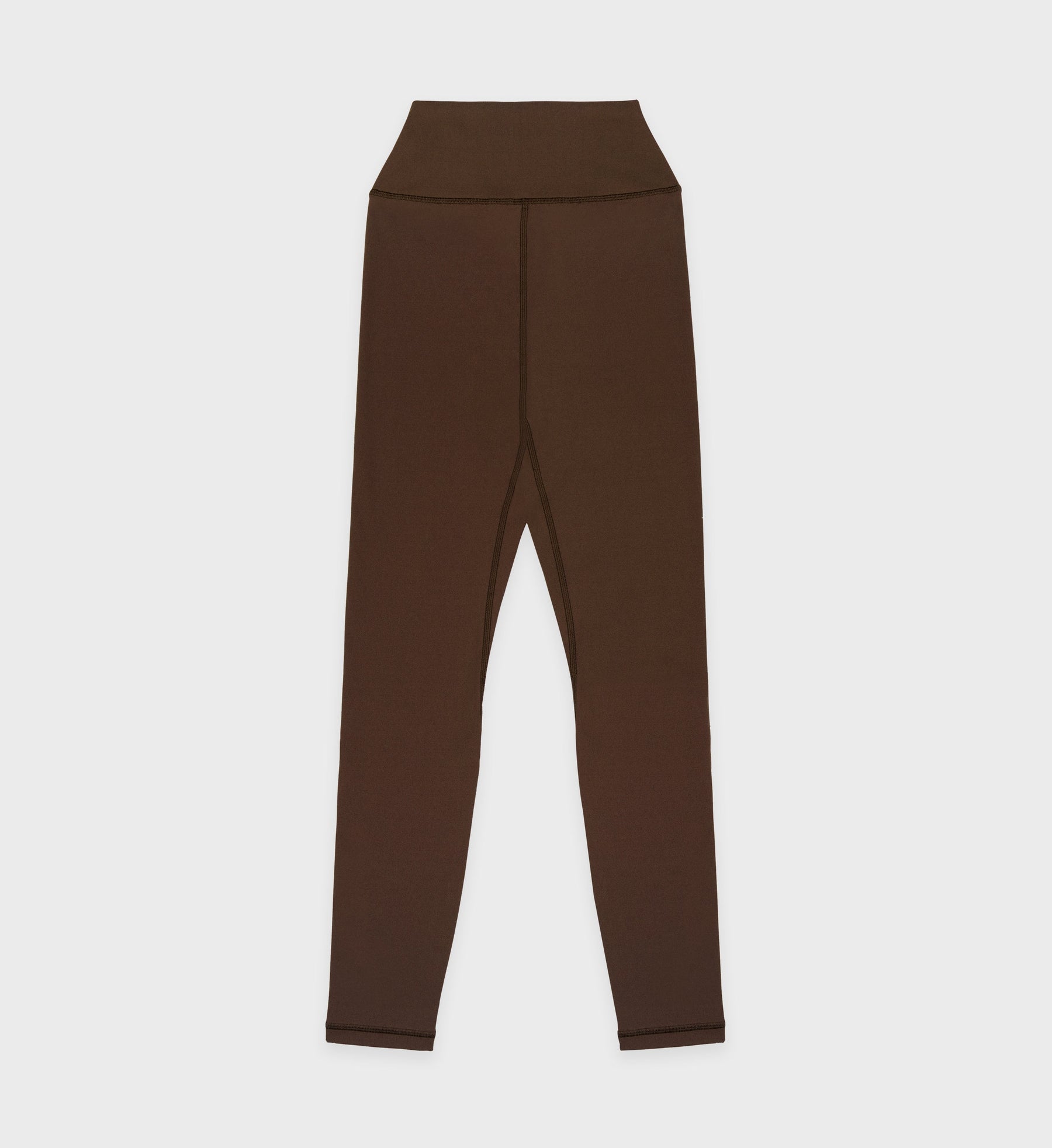 Serif Logo Legging - Chocolate/White