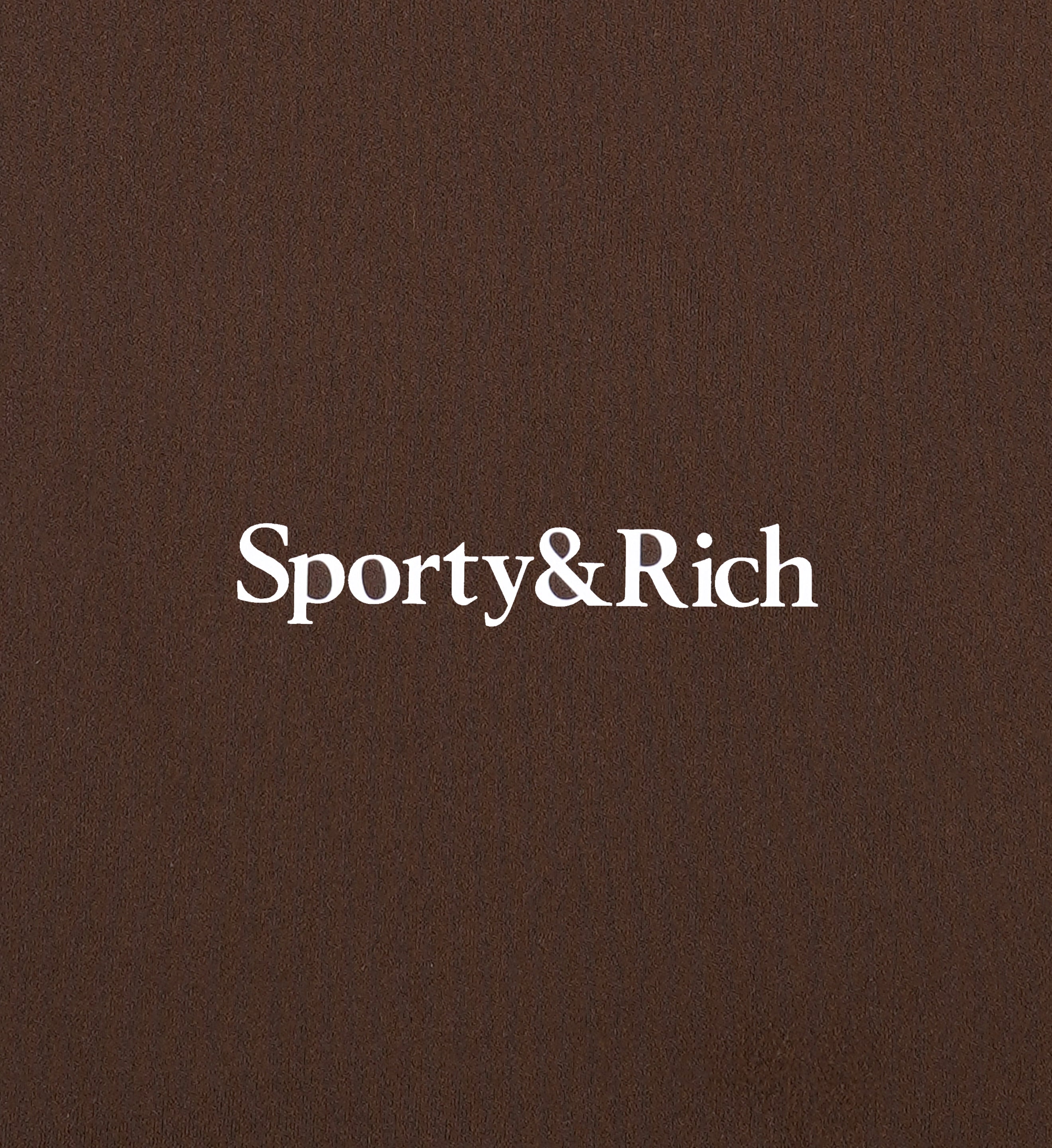 Serif Logo Legging - Chocolate/White