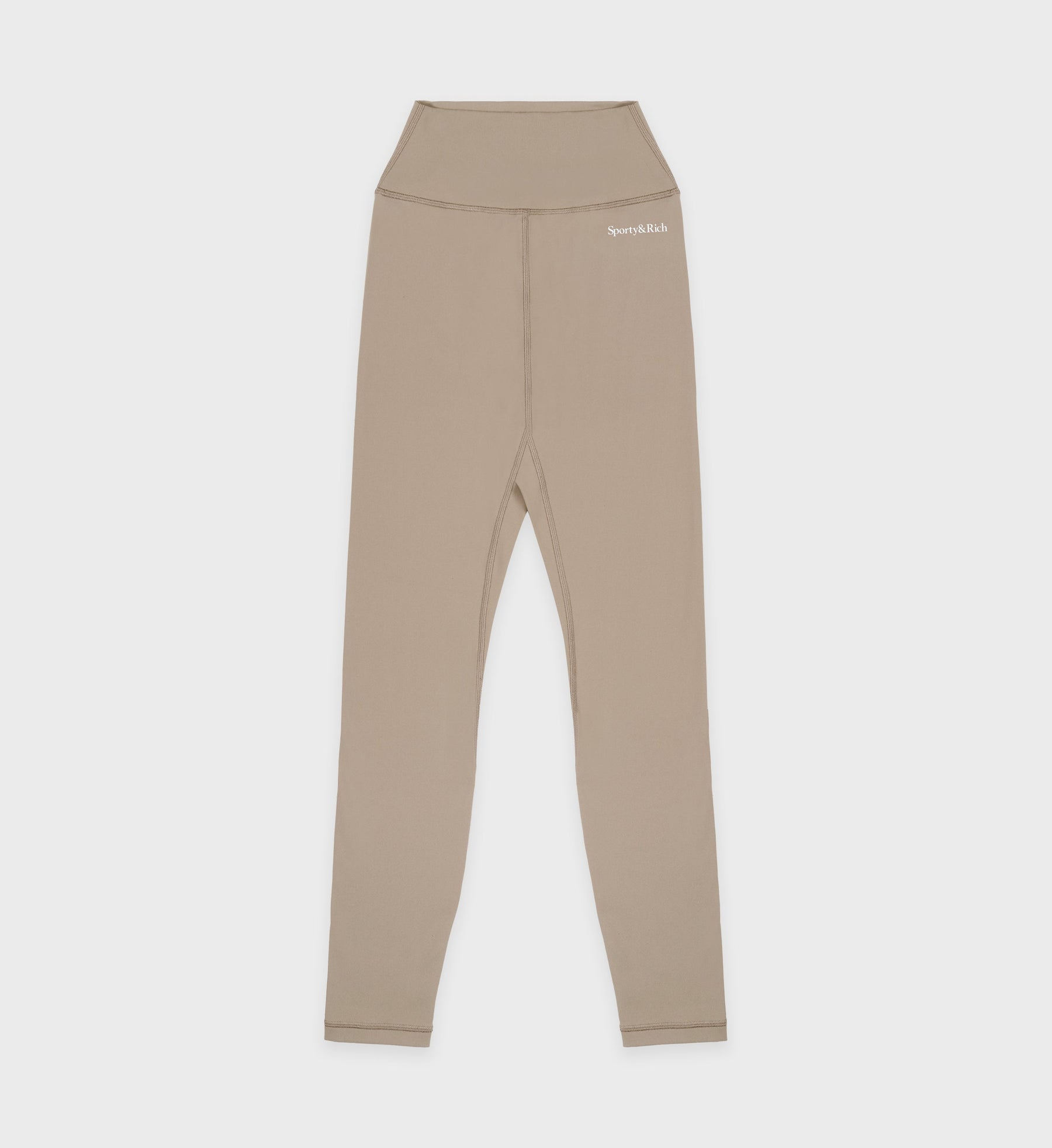 Serif Logo Legging - Elephant/White