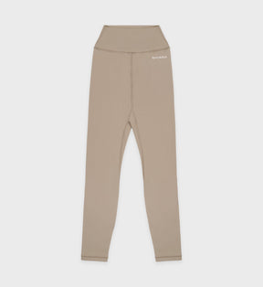 Serif Logo Legging - Elephant/White