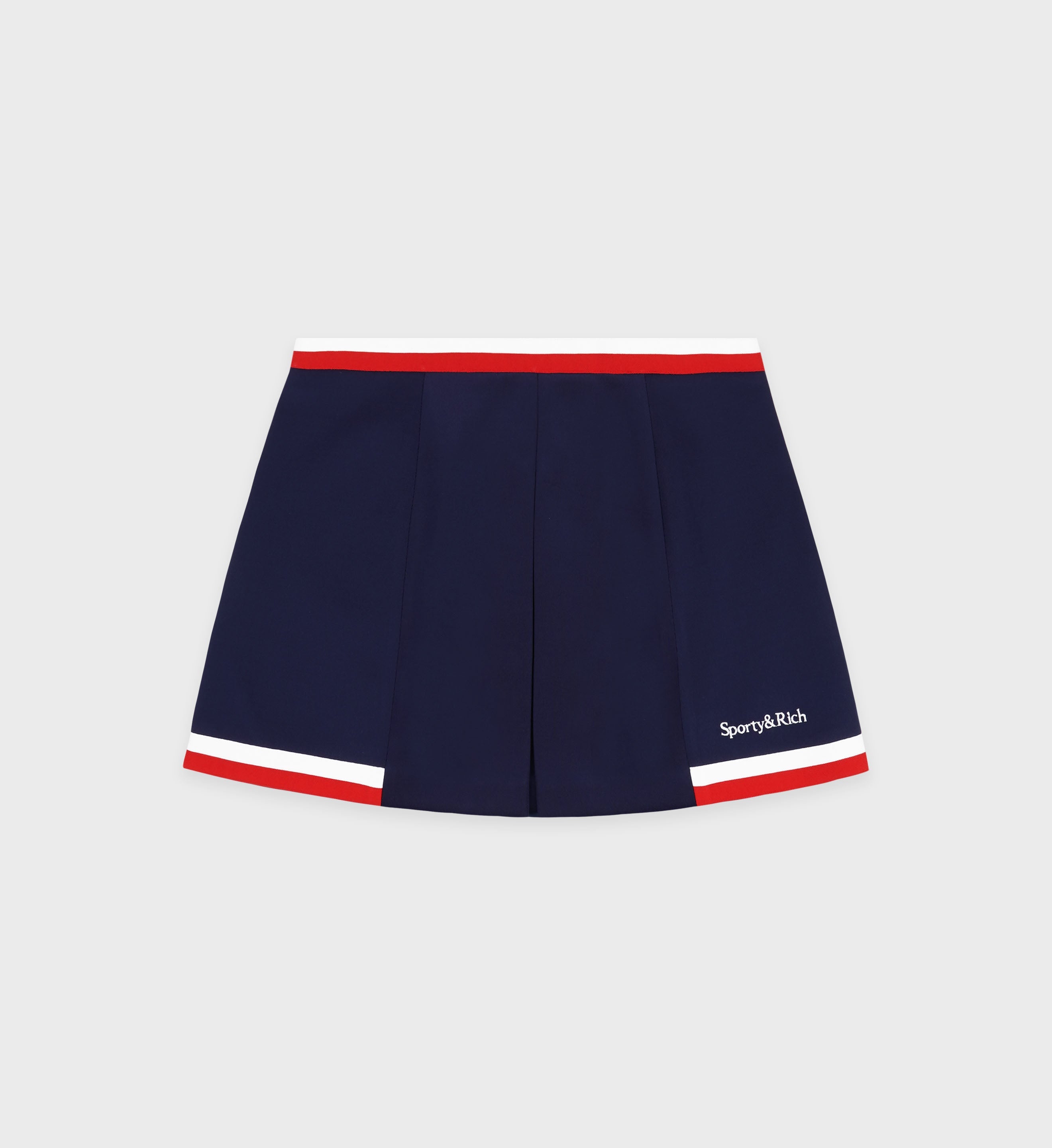 Serif Logo Mila Skirt - Navy/White/Fire Red