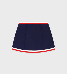 Serif Logo Mila Skirt - Navy/White/Fire Red