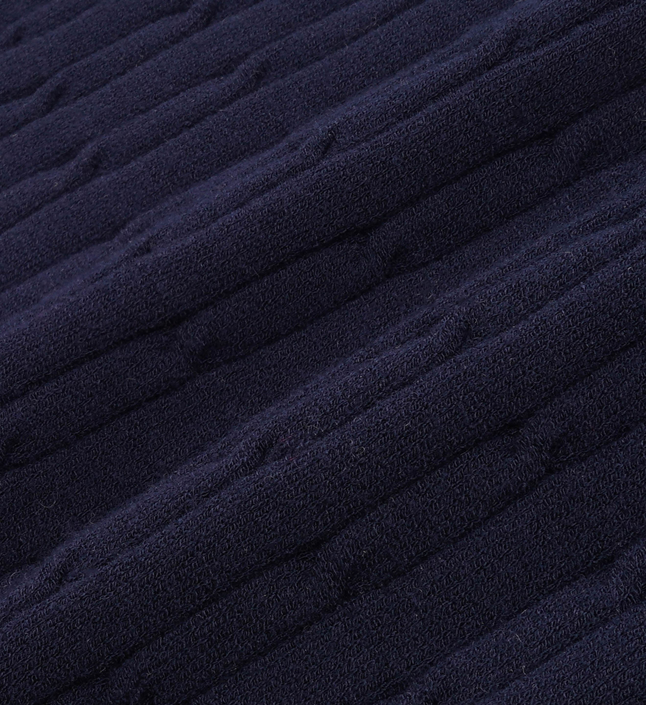 Serif Logo Mini Cable Polo - Navy/White/Ruby