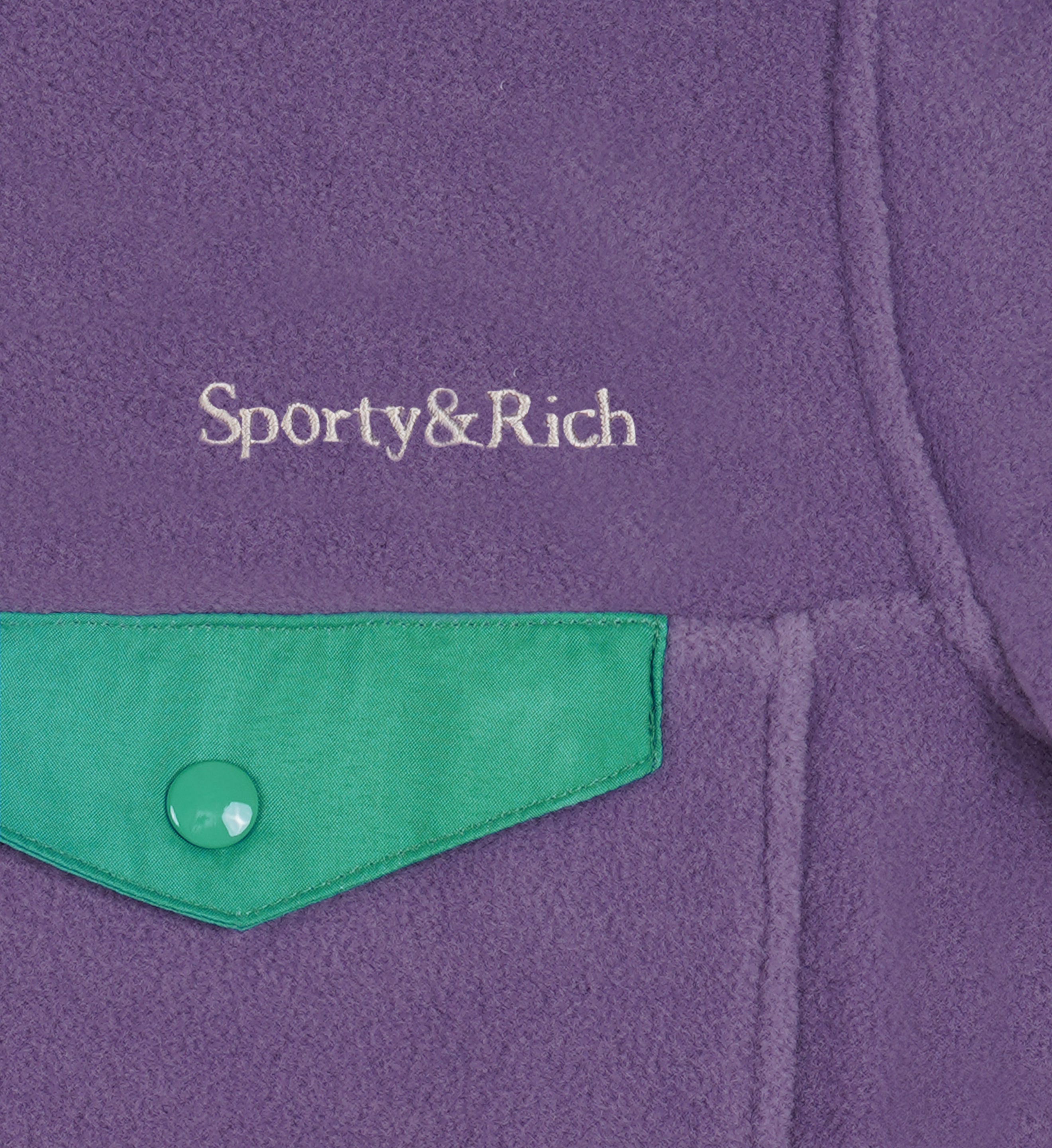 Serif Logo Polar Sweatshirt - Dusty Grape/Spring Green