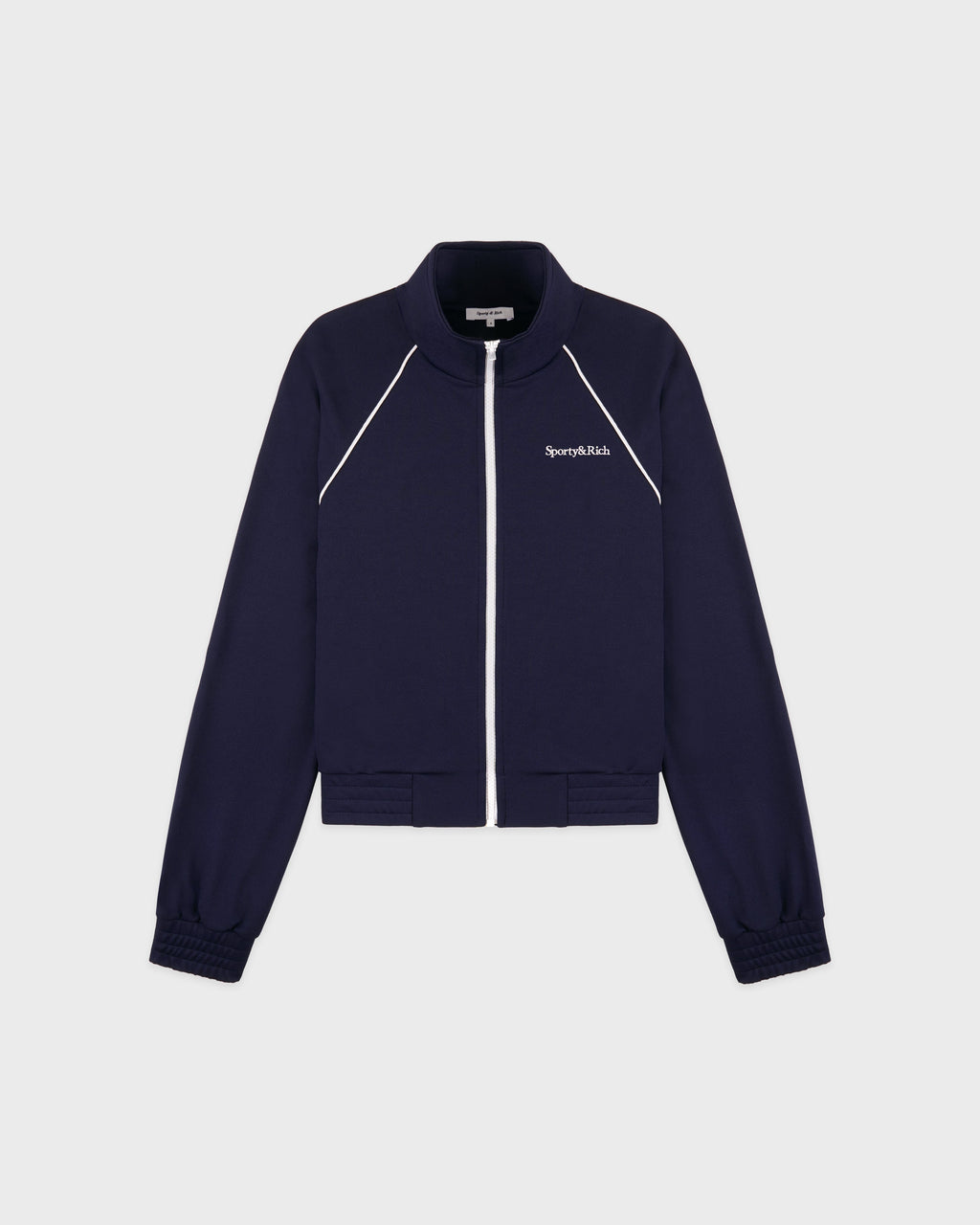 Serif Logo Retro Track Jacket - Navy/White
