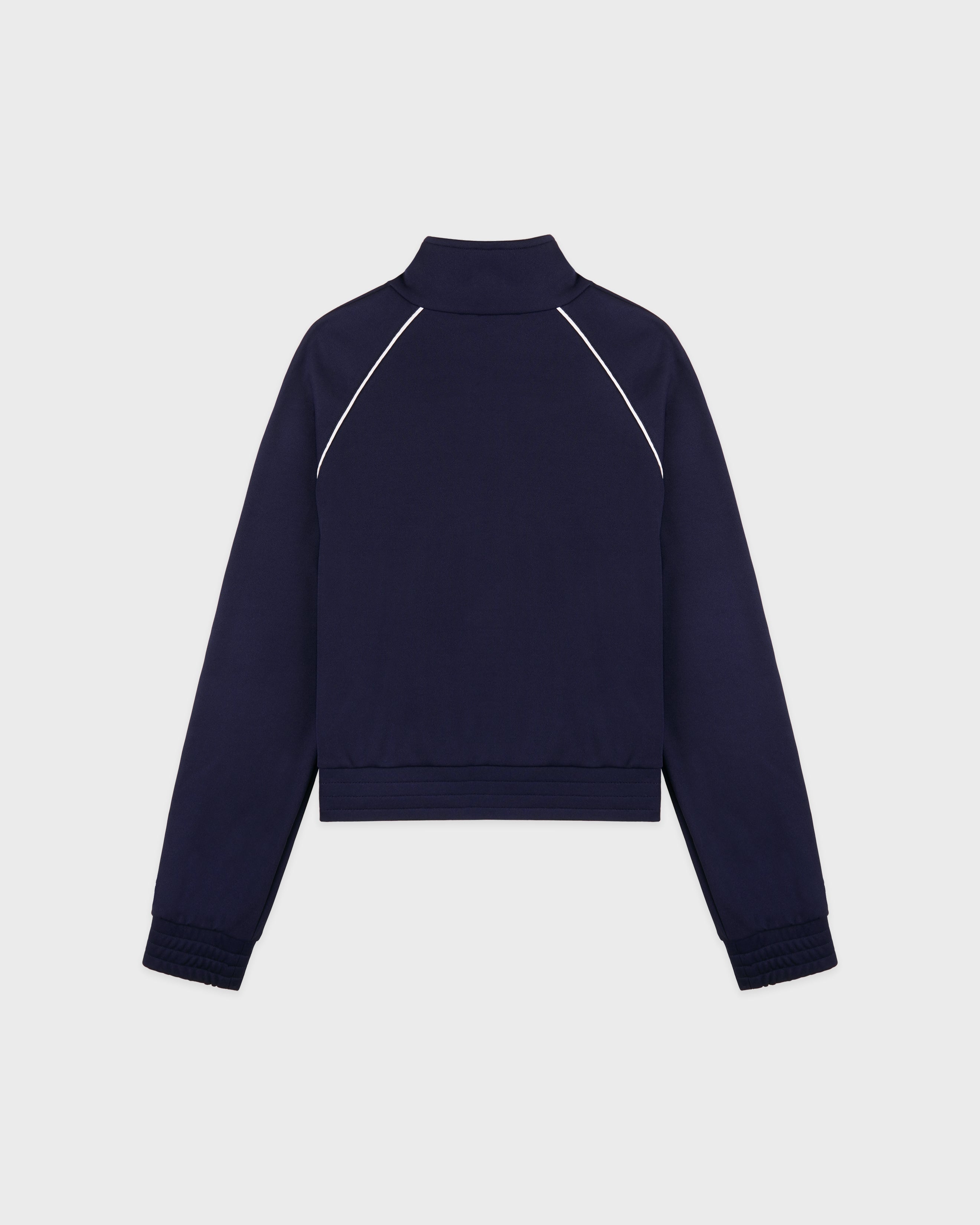 Serif Logo Retro Track Jacket - Navy/White