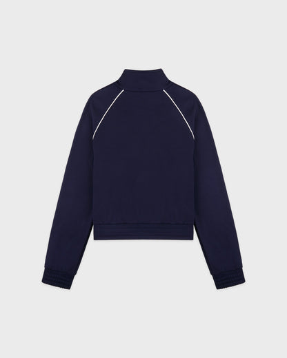 Serif Logo Retro Track Jacket - Navy/White