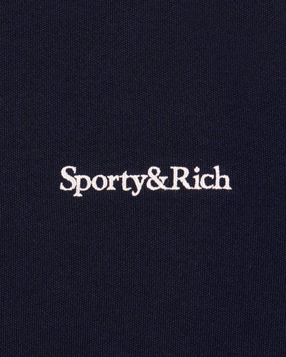 Serif Logo Retro Track Jacket - Navy/White