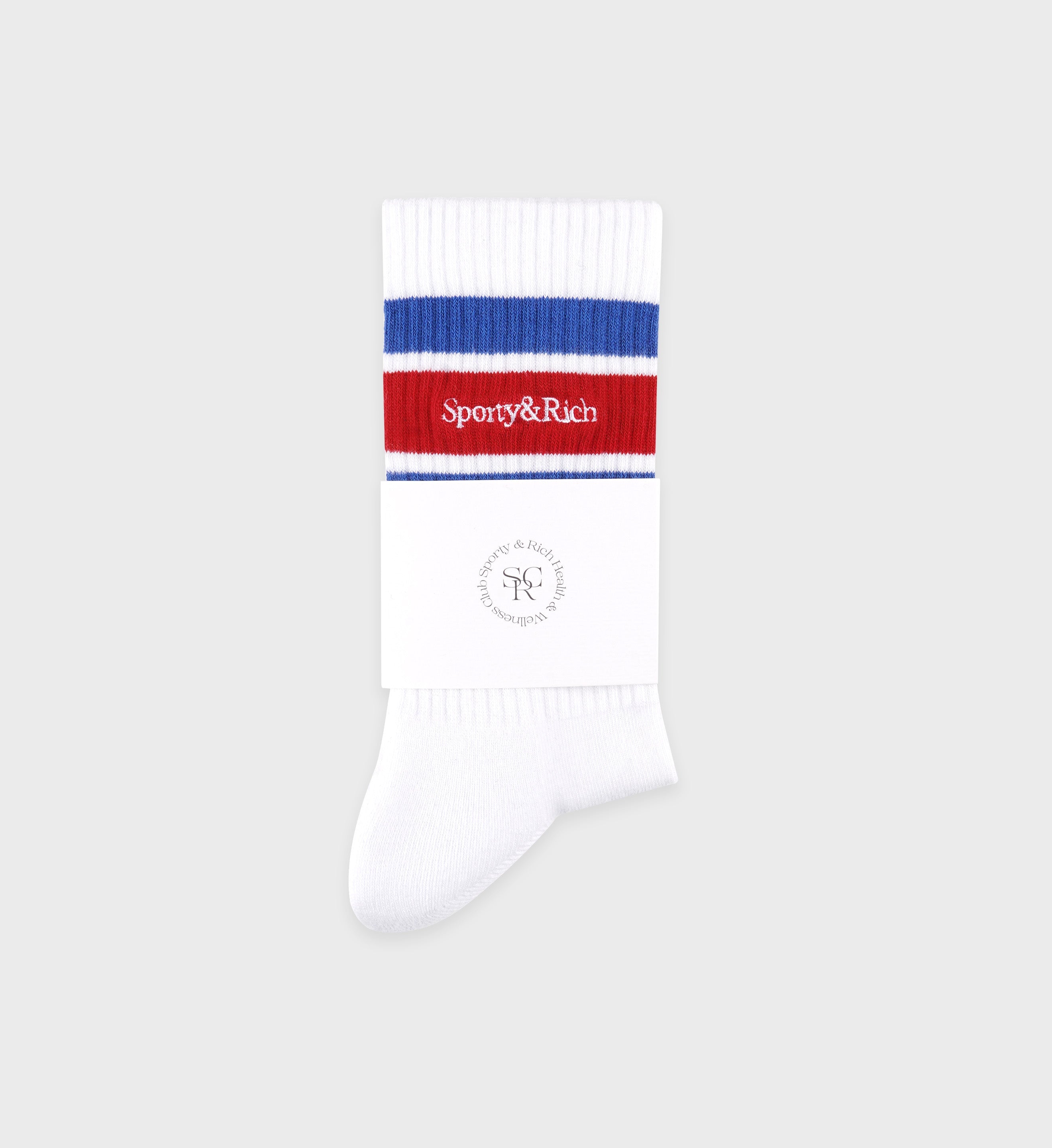 Serif Logo Socks - White/Team Blue/Ruby