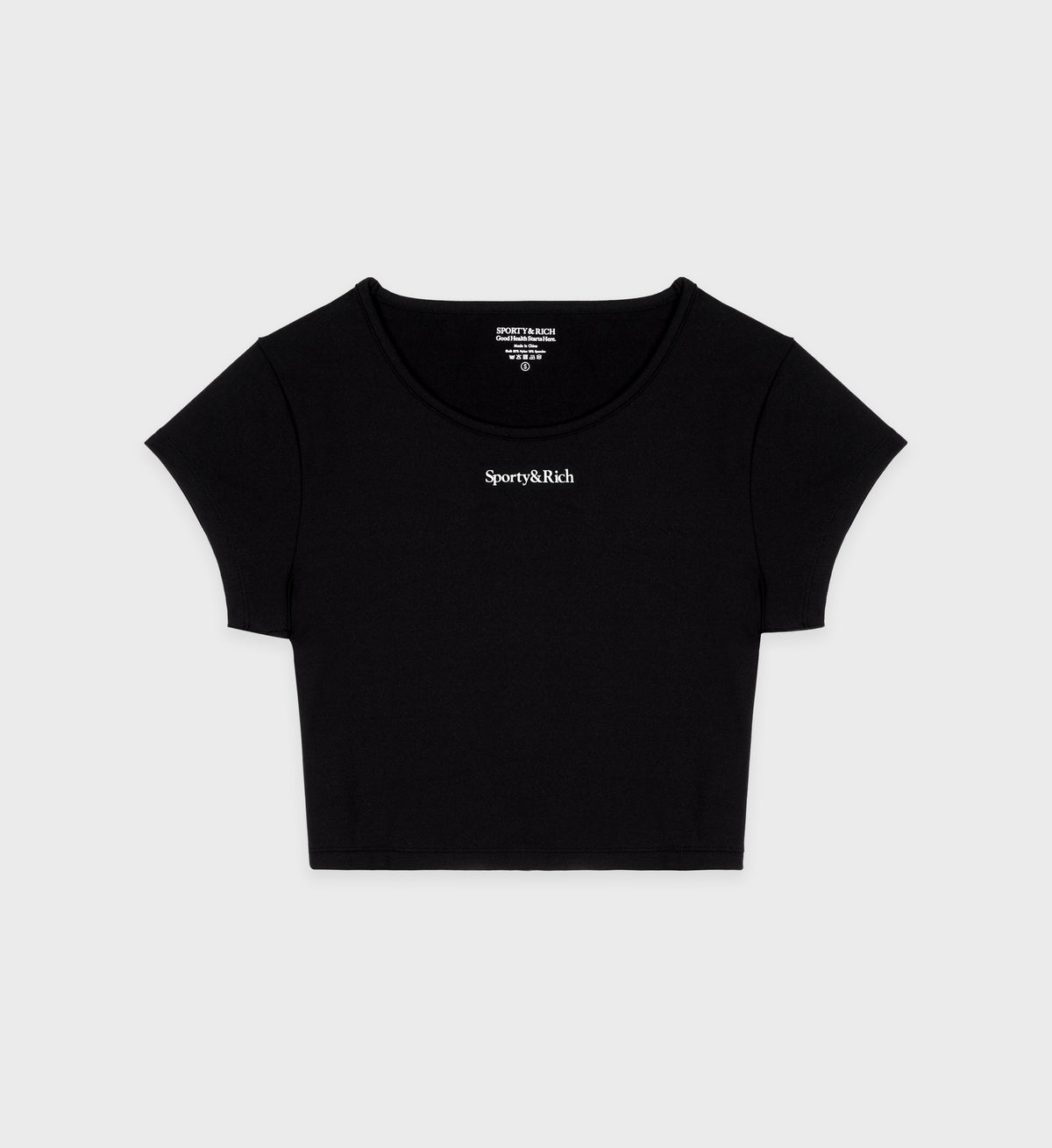 Serif Logo Training Tee - Black/White