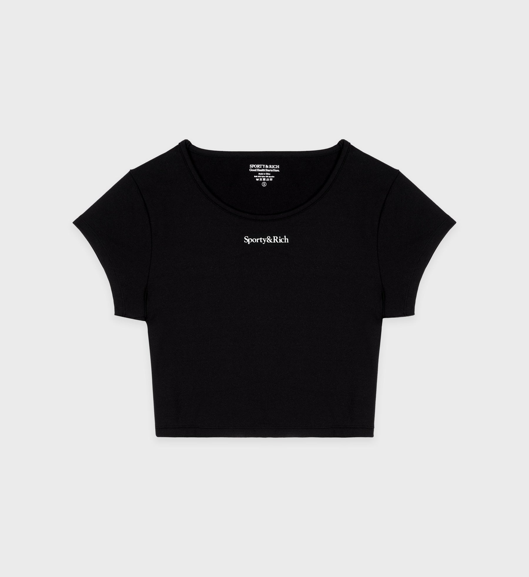 Serif Logo Training Tee - Black/White