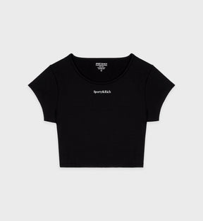 Serif Logo Training Tee - Black/White