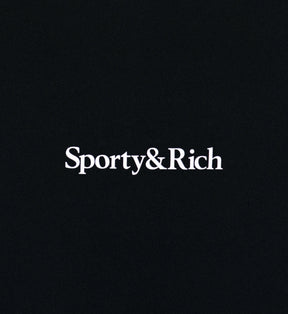 Serif Logo Training Tee - Black/White