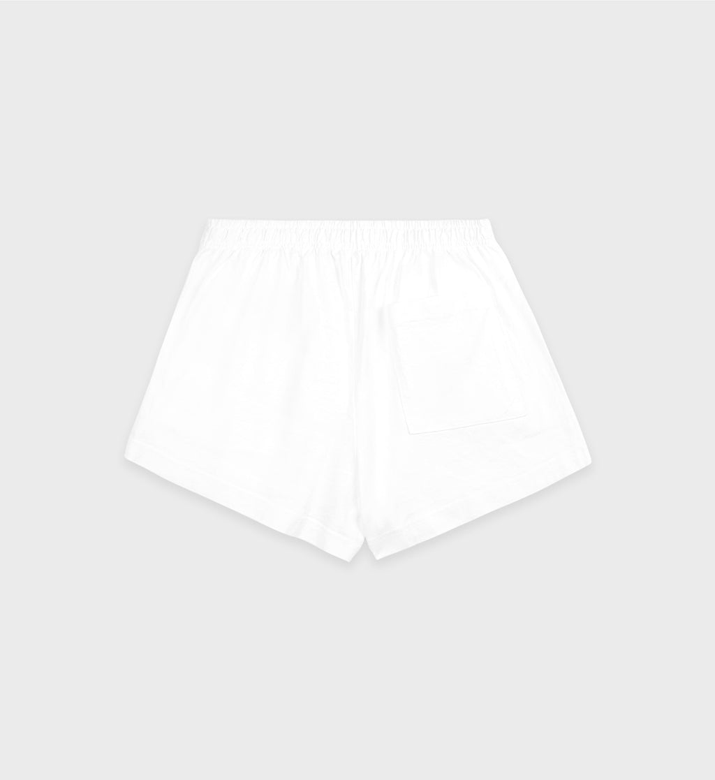 Serif Logo Soft Disco Short - White/Navy