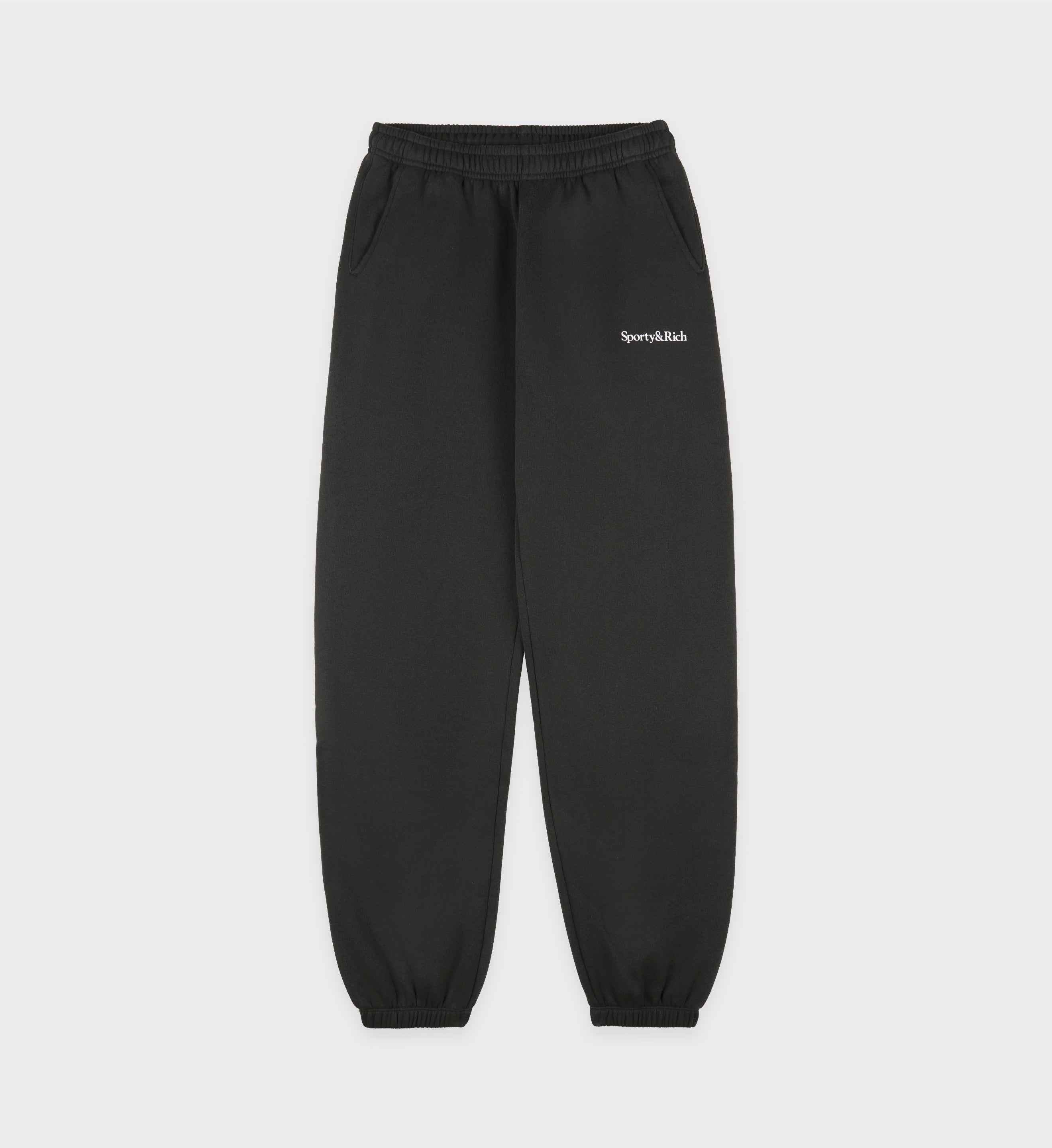 Serif Logo Soft Sweatpant - Faded Black/White