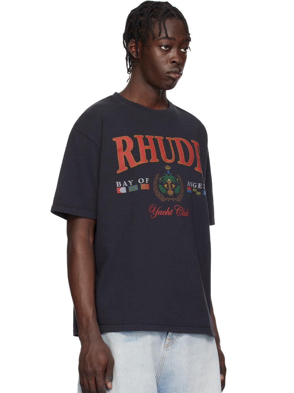 Rhude Bay Of Angels Yacht T-Shirt in Black