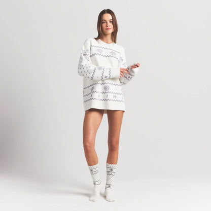 COZY LITE SOCK | MARBLE HEART FAIR ISLE