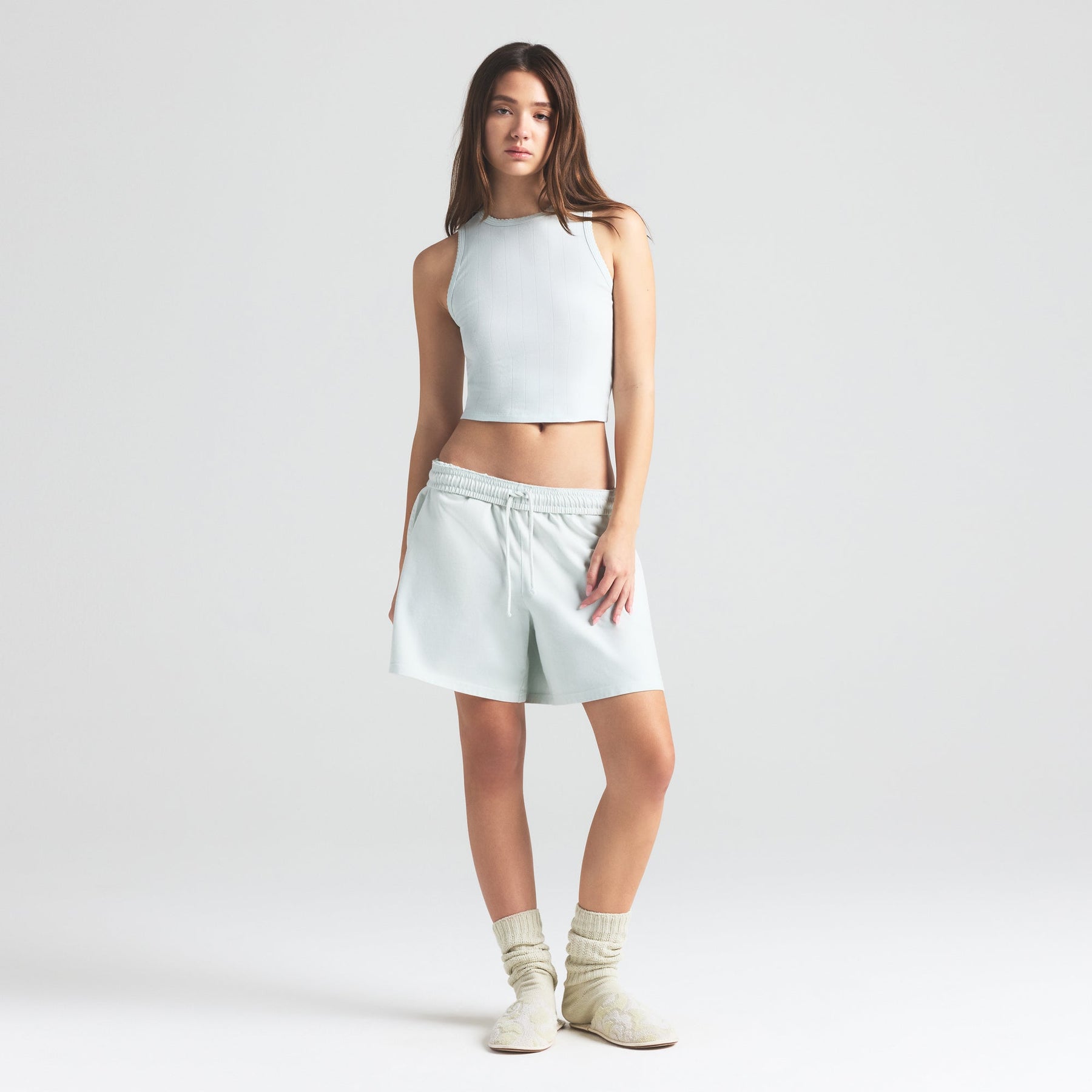 OUTDOOR HEAVY JERSEY LONG SHORT | FROST