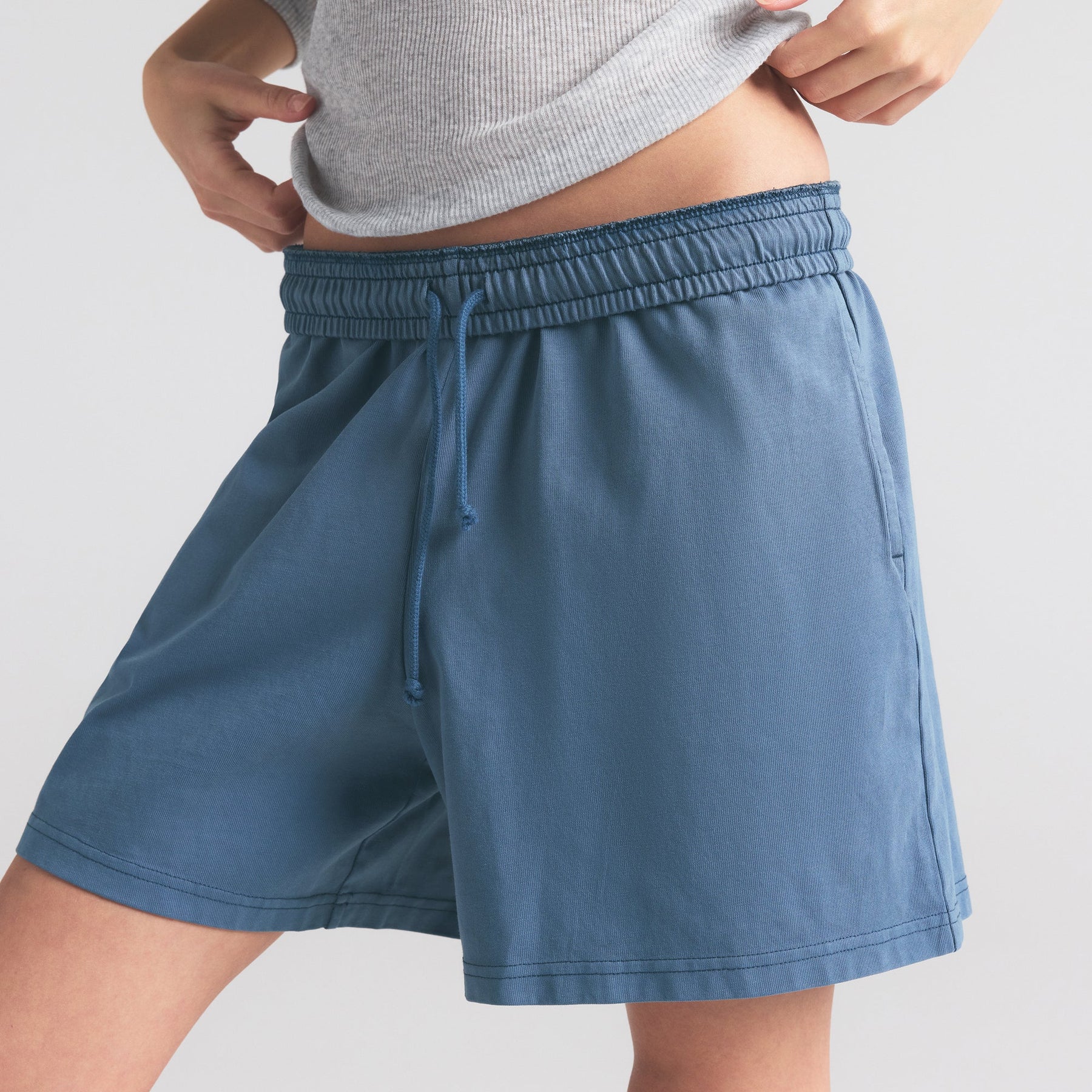 OUTDOOR HEAVY JERSEY LONG SHORT | HARBOR