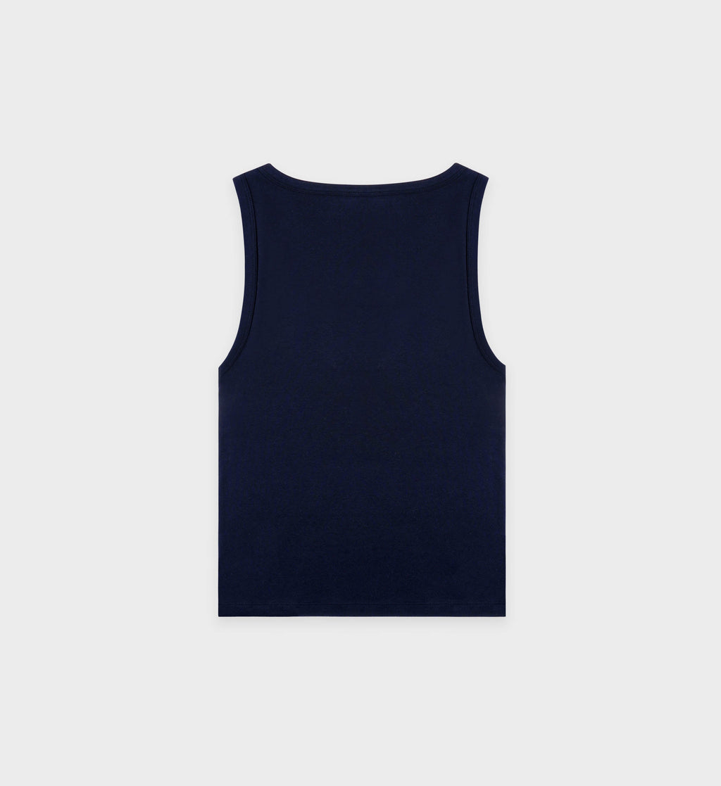 SRHWC Baby Rib Tank - Navy/White